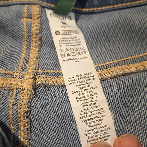 Halara Flex Cuffed Classic Blue Women's Jeans, Size M - Picture 2 of 6